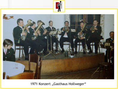 1971 Musikkapelle Puch: Konzert im "Gasthaus Hollweger"