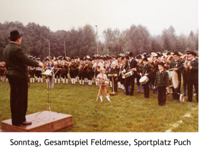 1975 Musikkapelle Puch Festmesse beim 80 jährigen Jubiläumsfest