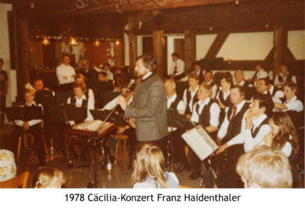 1978 Musikkapelle Puch: Cäciliakonzert beim Gasthof Kirchenwirt