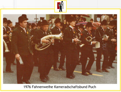 1976 Musikkapelle Puch: Fahnenweihe der Kameradschaft Puch