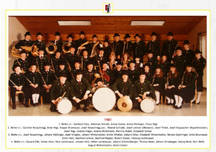 1981 Musikkapelle Puch: Es sind noch genau 150 Tage bis zu unserem Fest. Wir freuen uns schon!