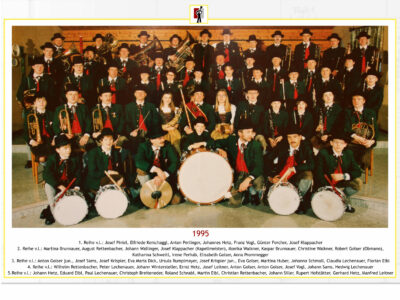 1995 Musikkapelle Puch: Gruppenbild für das 100 Jahr Jubiläumsfest